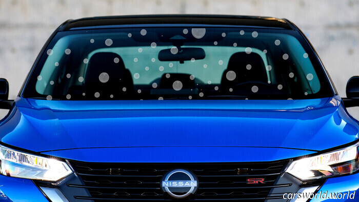 Bubbles are wonderful in champagne, but not in Nissan windshields | Carscoops